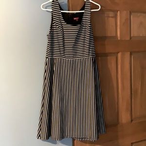 Merona black and white striped dress